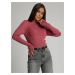 Lady's fitted turtleneck Indian pink