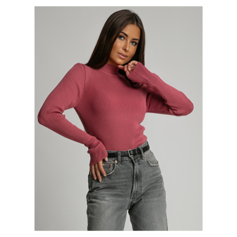 Lady's fitted turtleneck Indian pink FASARDI