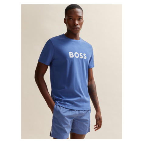 Modré pánske tričko s krátkym rukávom BOSS Hugo Boss