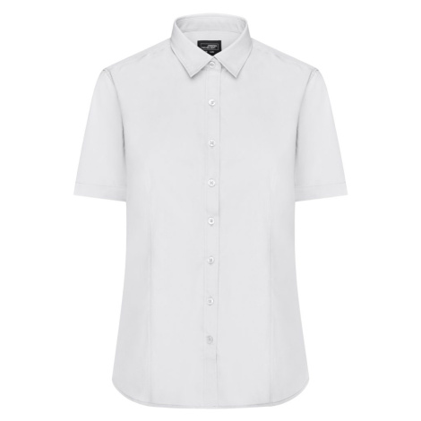 James & Nicholson Dámska košeľa s krátkym rukávom JN679 - Biela