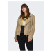 Light brown ladies jacket in suede finish ONLY CARMAKOMA Scootie - Ladies