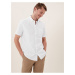 Košeľa z látky Oxford z čistej bavlny Marks & Spencer biela