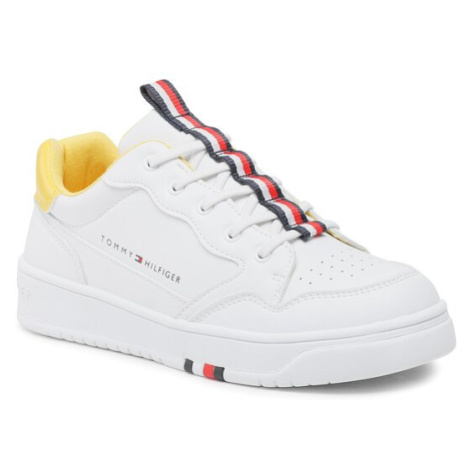 Tommy Hilfiger Sneakersy Low Cut Lace-Up Sneaker T3X9-32853-1355 S Biela