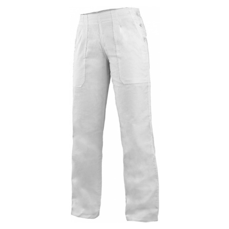 Canis (CXS) Dámske biele pracovné nohavice DARJA 145 s pasom do gumy