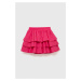 Dievčenská bavlnená sukňa Birba&Trybeyond ružová farba, mini, áčkový strih
