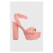 Sandále Guess GABIRA ružová farba, FL6GBR ELE03