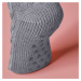 Papučové ponožky s vrkočovým vzorom a protišmykovou úpravou