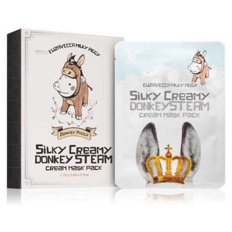 Elizavecca Milky Piggy Silky Creamy Donkey Steam Mask sada plátenných masiek pre výživu a hydrat