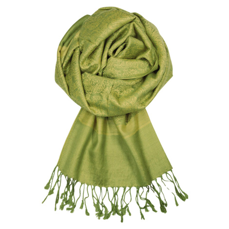 Abante cashmere šál olive 68 světle zelená