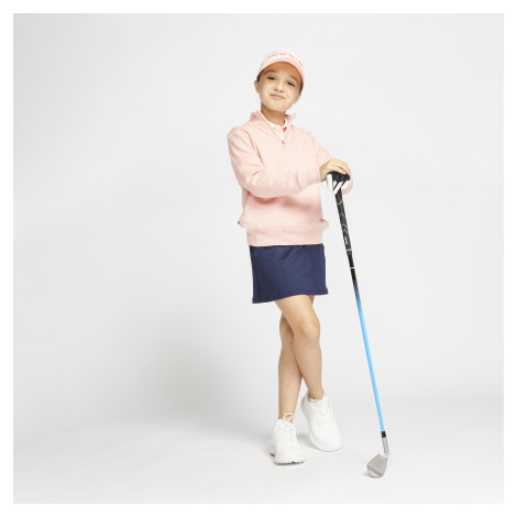 Dievčenská golfová šortková sukňa MW500 tmavomodrá INESIS