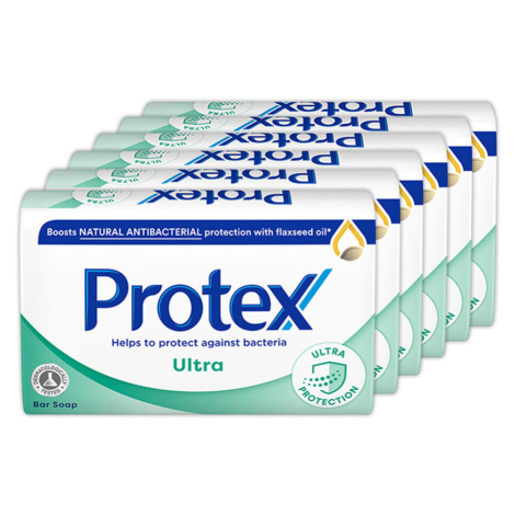 PROTEX Ultra Tuhé mydlo s prirodzenou antibakteriálnou ochranou 6 x 90 g