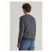 SVETER GANT 2-TONE TEXTURED C-NECK DARK GREY MELANGE