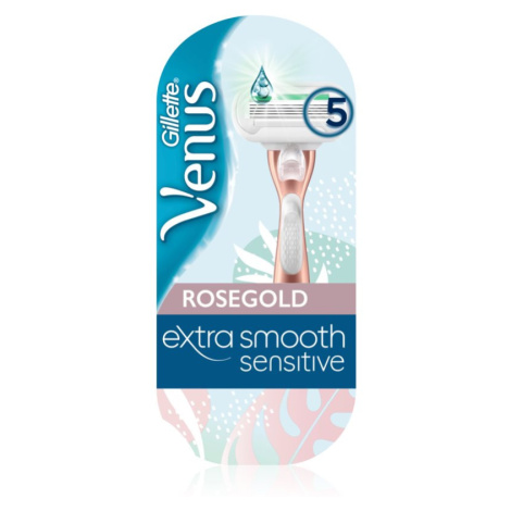 Gillette Venus Deluxe Smooth Sensitive Rosegold holiaci strojček + náhradná hlavica