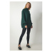 Happiness İstanbul Women's Dark Green High Neck Oversize Basic Knitwear Sweater