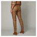 Blancheporte Úzke nohavice s lesklým vzhľadom karamelová
