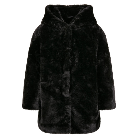 Girls' Teddy Hooded Coat Black Urban Classics