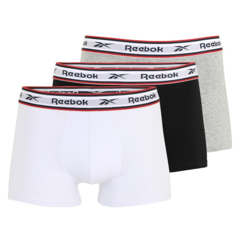 Reebok Boxerky 'Barlow'  sivá melírovaná / červená / čierna / biela
