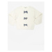 White Girl Rib Sweater with Bows Tom Tailor - Girls