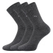 Lonka Dipool Pánske ponožky s extra voľným lemom - 3 páry BM000001525500100535 antracit melé