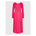 Rinascimento Koktejlové šaty CFC0018404002 Ružová Regular Fit