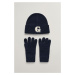 SET ČAPICA A RUKAVICE GANT G BADGE BEANIE & GLOVES GIFT SET MARINE