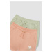 DEFACTO Girl's Basic 2-Piece Shorts