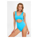 Trendyol Blue Cut Out Detailed Swimsuit