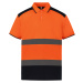 Yoko Reflexné dvojfarebné polo HVJ220 Fluorescent Orange