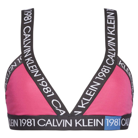Podprsenka bez kostice QF5447E-8ZK růžovočierna Calvin Klein růžovo/černá