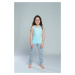 Tola T-shirt for girls with wide straps - pistachio