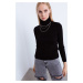 Lafaba Women's Black Turtleneck Knitwear Sweater