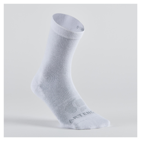 Športové ponožky RS 160 vysoké 3 páry biele ARTENGO