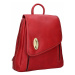 Elegantný dámsky kožený batoh Katana Nora- červená