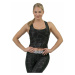 Nebbia Nature Inspired Sporty Crop Top Racer Back Black Fitness tričko