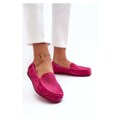 Women's suede loafers Fuchsia S.Barski