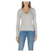 Guess  LS KYLA RIB HENLEY W4BP51 KBCO2  Tričká s dlhým rukávom Biela