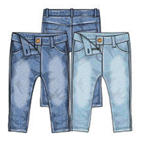 Nohavice džínsové dievčenské s elastanom, Minoti, riviera 9, tmavě modrá - | 3/4let
