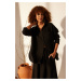 Trendyol Black 100% Linen Oversize Shirt