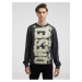 Diesel Mikina - S-GINN-E5 SWEAT-SHIRT sivá