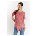 Monnari Tričká Pletené dámske tričko s volánikmi Multi Pink