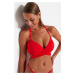 Trendyol Red Bralette kravata bikiny top