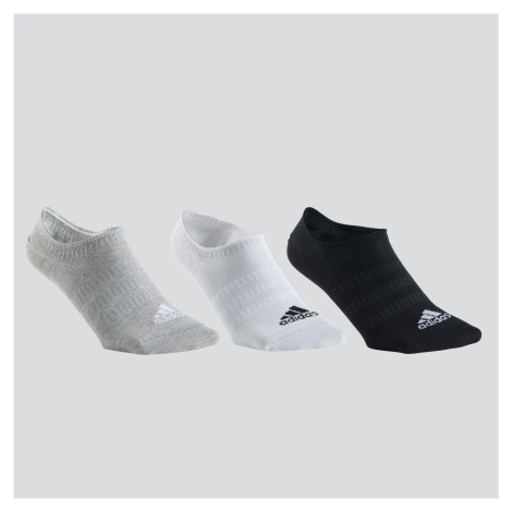 Ponožky nízke 3 páry sivé, biele a čierne Adidas