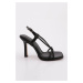 DGN 2033 Women's Tes Thread Detailed Heeled Shoes.