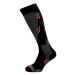 TECNICA-Wool ski socks, black/orange Čierna
