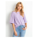 Plain cotton light purple blouse