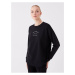 LC Waikiki Crew Neck Printed Long Sleeve Oversize Women's Sweatshirt