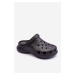 Crocs foam sandals on a robust black Katniss sole