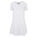 Ladies Valance Tee Dress - white