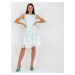 Dámske šaty 506985 1.26 bielo-mint - FPrice bílá s květinovým vzorem