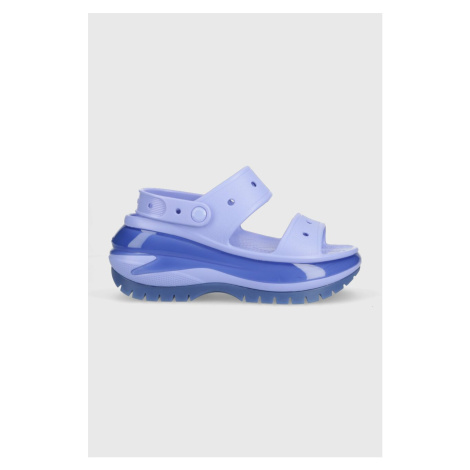 Šľapky Crocs Classic Mega Crush Sandal 207989.5Q6-5Q6, dámske, fialová farba, na platforme,